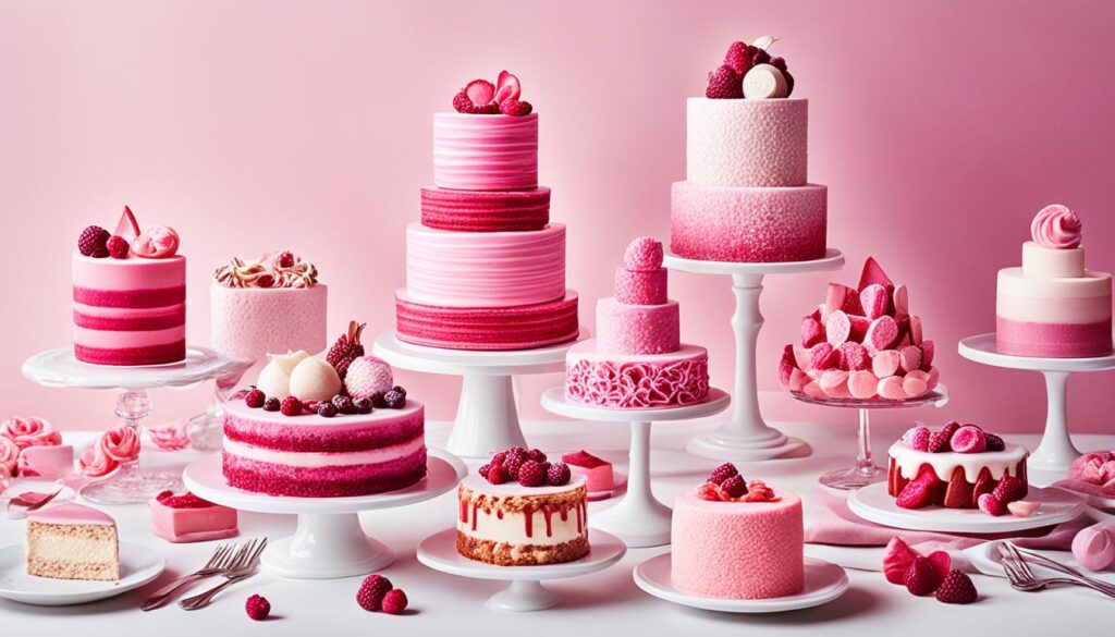 romantic pink desserts