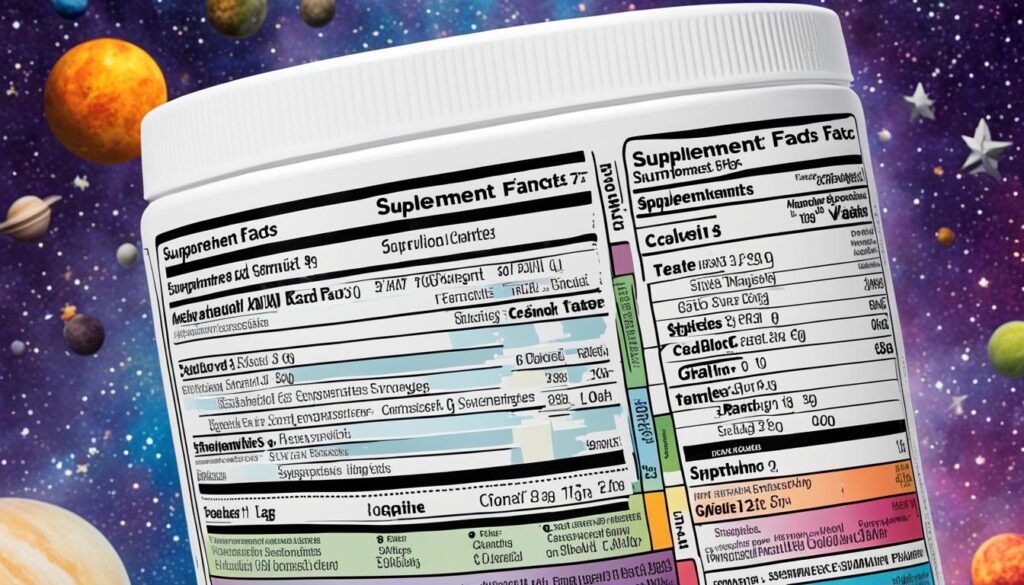 supplement facts label