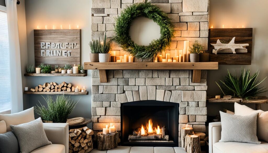 DIY fireplace mantel