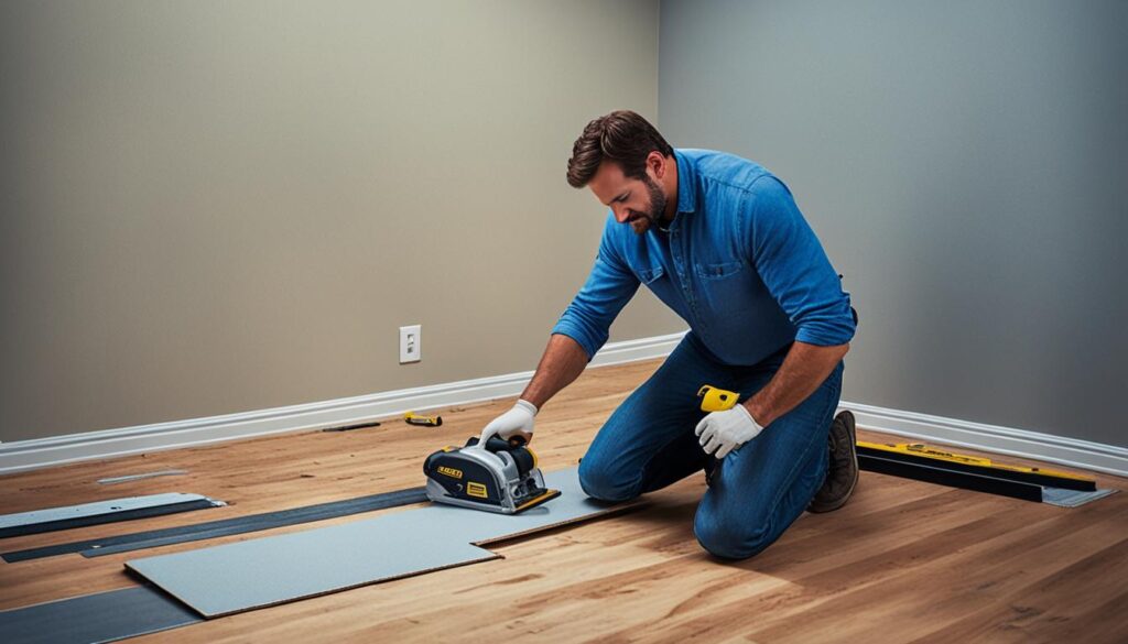 Laminate flooring installation