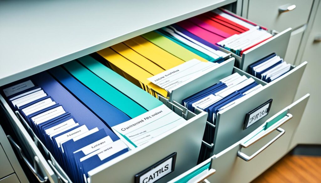 organized filing system