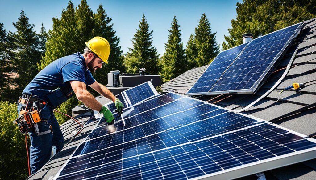 solar panel installation